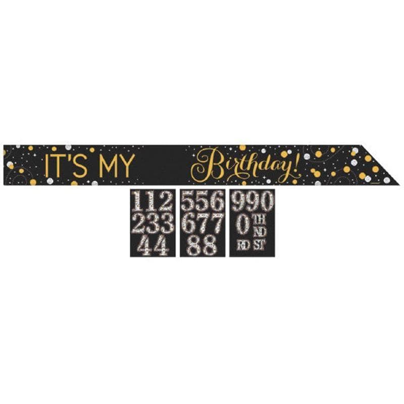 Buy Age Specific Birthday Custom Sparkling Celeb - Sash sold at Party Expert