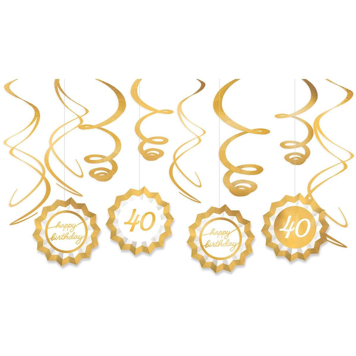 AMSCAN CA Age Specific Birthday Golden Age Birthday, 40th Decorating Kit