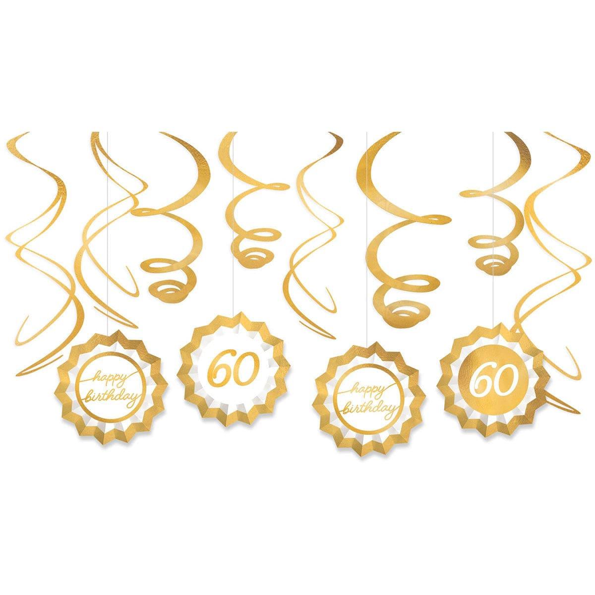AMSCAN CA Age Specific Birthday Golden Age Birthday, 60th Decorating Kit