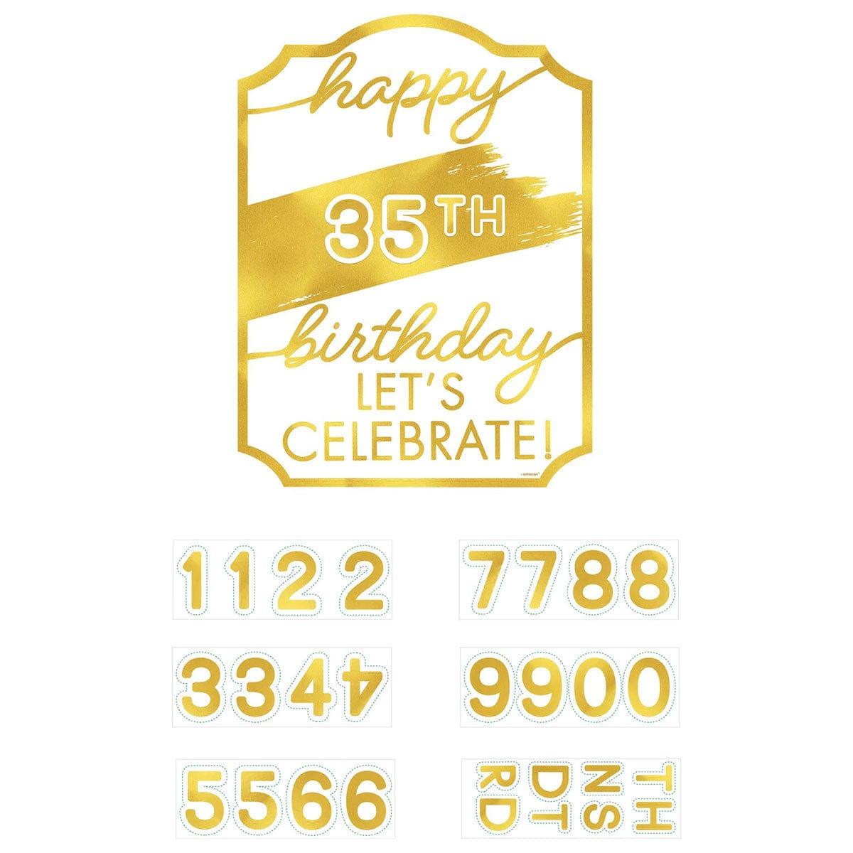 AMSCAN CA Age Specific Birthday Golden Age Birthday Customizable Sign