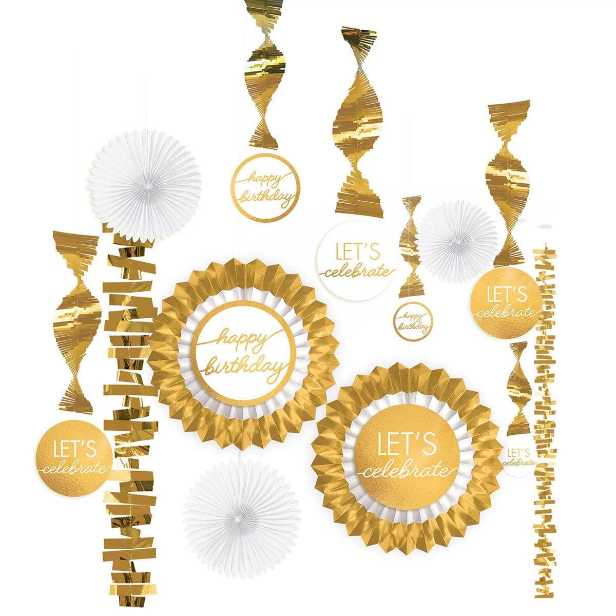 AMSCAN CA Age Specific Birthday Golden Age Birthday Decorating Kit, 13 Count
