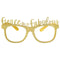 AMSCAN CA Age Specific Birthday Golden Age Birthday Glitter Glasses, Plastic, Gold