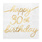 AMSCAN CA Age Specific Birthday Golden Age Birthday, Happy 30th Birthday Beverage Napkins, 16 Count