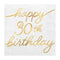 AMSCAN CA Age Specific Birthday Golden Age Birthday, Happy 30th Birthday Beverage Napkins, 16 Count