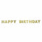 AMSCAN CA Age Specific Birthday Golden Age Birthday, "Happy Birthday" Fringed Letter Banner, 6 1/2'' x 8'