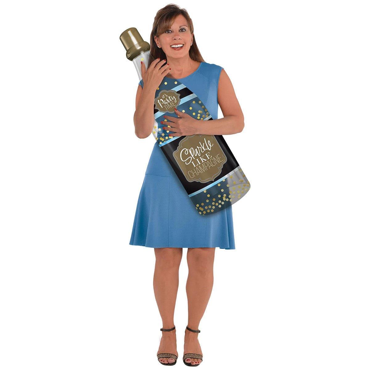 AMSCAN CA Age Specific Birthday Golden Age Birthday Inflatable Champagne Bottle
