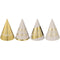 AMSCAN CA Age Specific Birthday Golden Age Birthday Mini Cone Hats, 12 Count