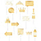 AMSCAN CA Age Specific Birthday Golden Age Birthday Photo Booth Kit