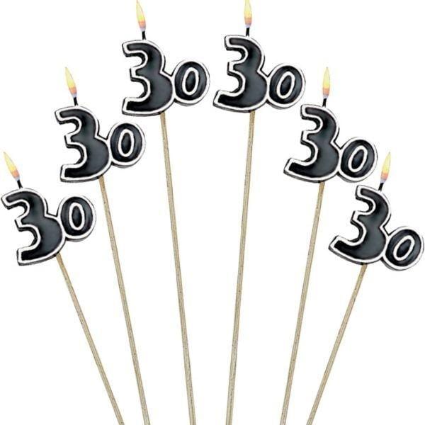 Buy Age Specific Birthday Toothpick Candles - Number 30 sold at Party Expert