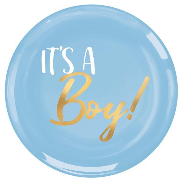 Buy Baby Shower Baby shower boy plastic plates 7.5 inches, 20 per package sold at Party Expert