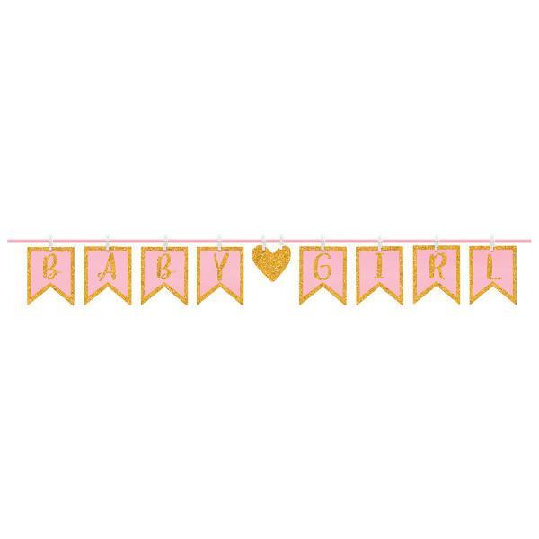 Buy Baby Shower Baby shower girl pennant banner sold at Party Expert