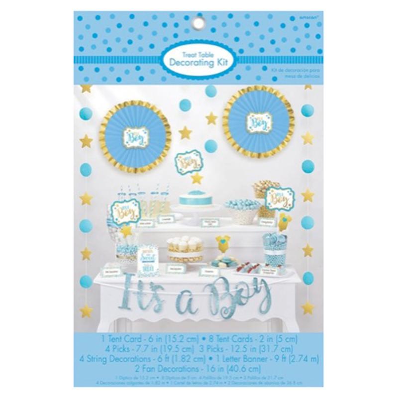 Buy Baby Shower Blue baby shower candy buffet decorating kit sold at Party Expert