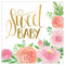 AMSCAN CA Baby Shower Floral Baby Large Lunch Napkins, 16 Count