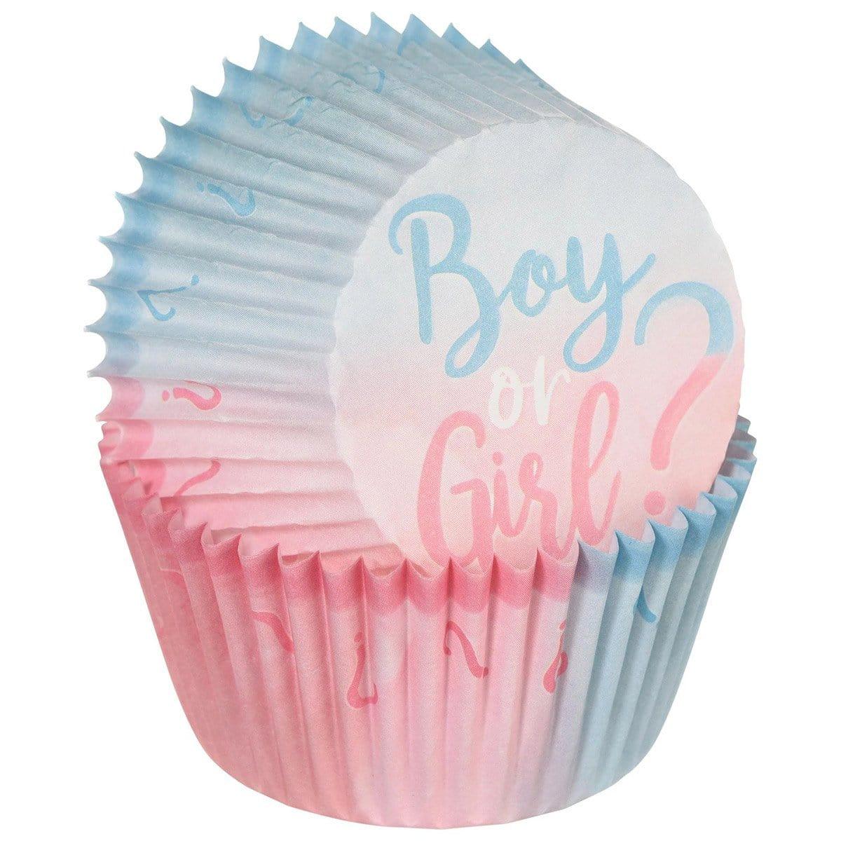 Buy Baby Shower Gender Reveal Party: Cupcakes Cases, 75 Count. sold at Party Expert