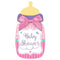 Buy Baby Shower Large pink baby bottle invitations, 8 per package sold at Party Expert