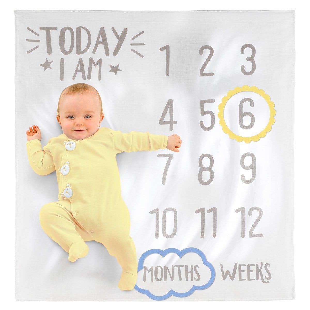 Buy Baby Shower Milestone Baby Blanket sold at Party Expert