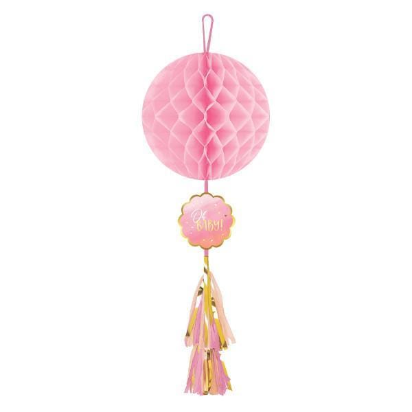 Buy Baby Shower Oh Baby Girl honeycomb decoration sold at Party Expert