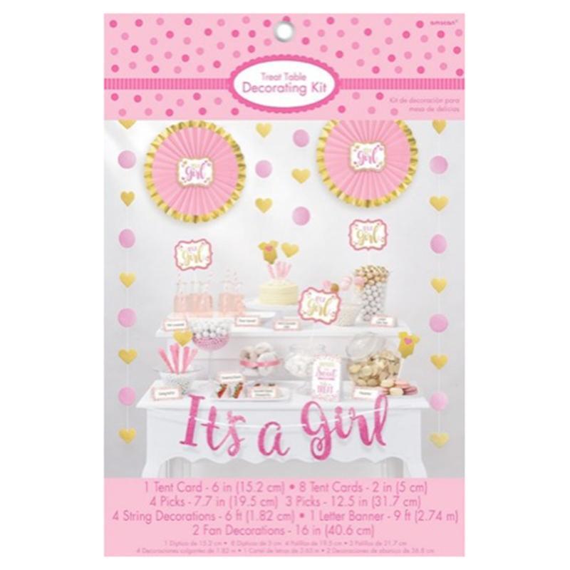 Buy Baby Shower Pink baby shower candy buffet decorating kit sold at Party Expert