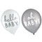 AMSCAN CA Baby Shower Soft Jungle Printed Latex Balloons, White and Grey, 12 Inches, 6 Count 192937344705