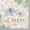 AMSCAN CA Baby Shower Soft Jungle Small Beverage Napkins, 16 Count 192937344040