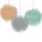 AMSCAN CA Baby Shower Soft Jungle Tulle Fluffy Decorations, 12 Inches, 3 Count 192937353400