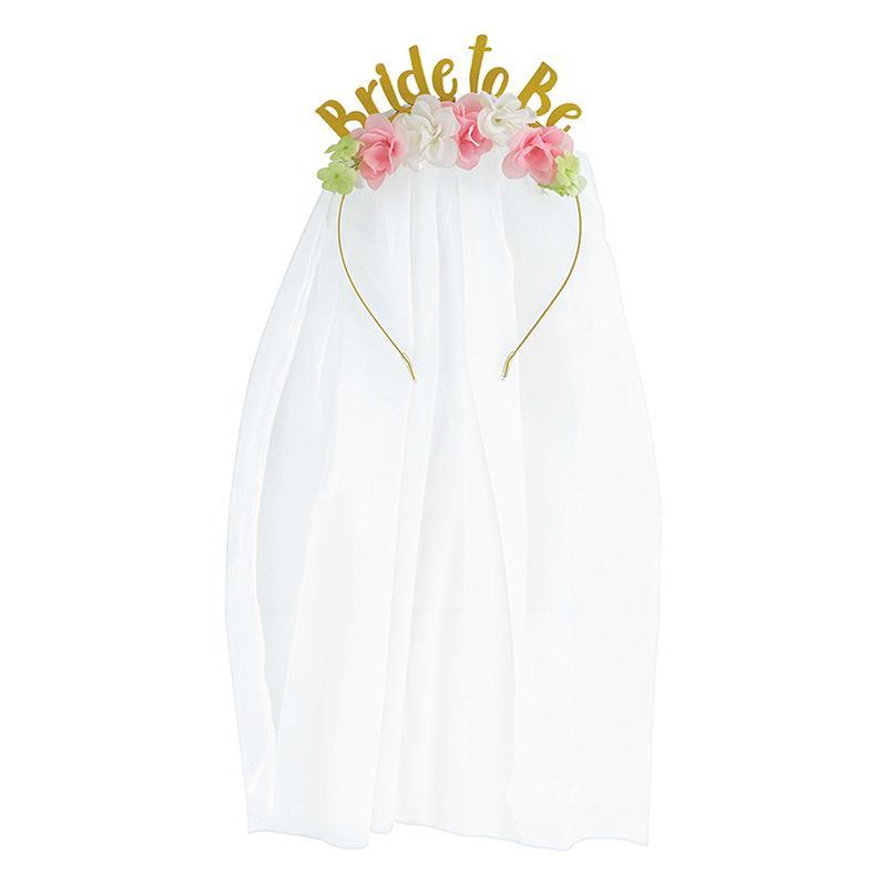 Buy Bachelorette Bride to Be headband with veil sold at Party Expert