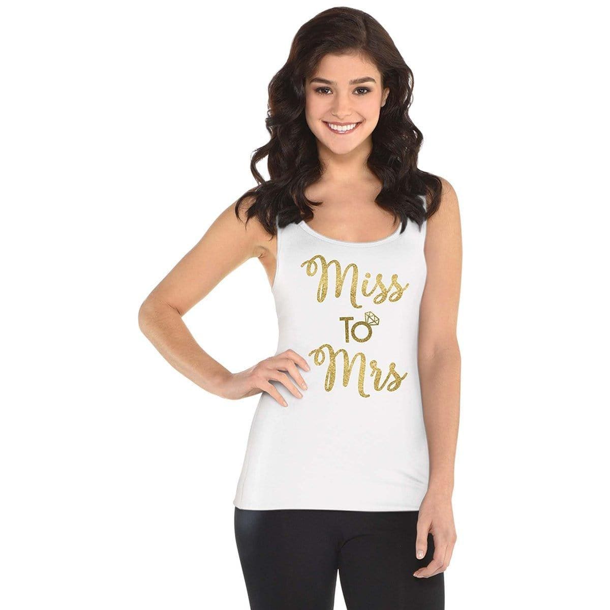 Buy Bachelorette Miss to Mrs tank top sold at Party Expert