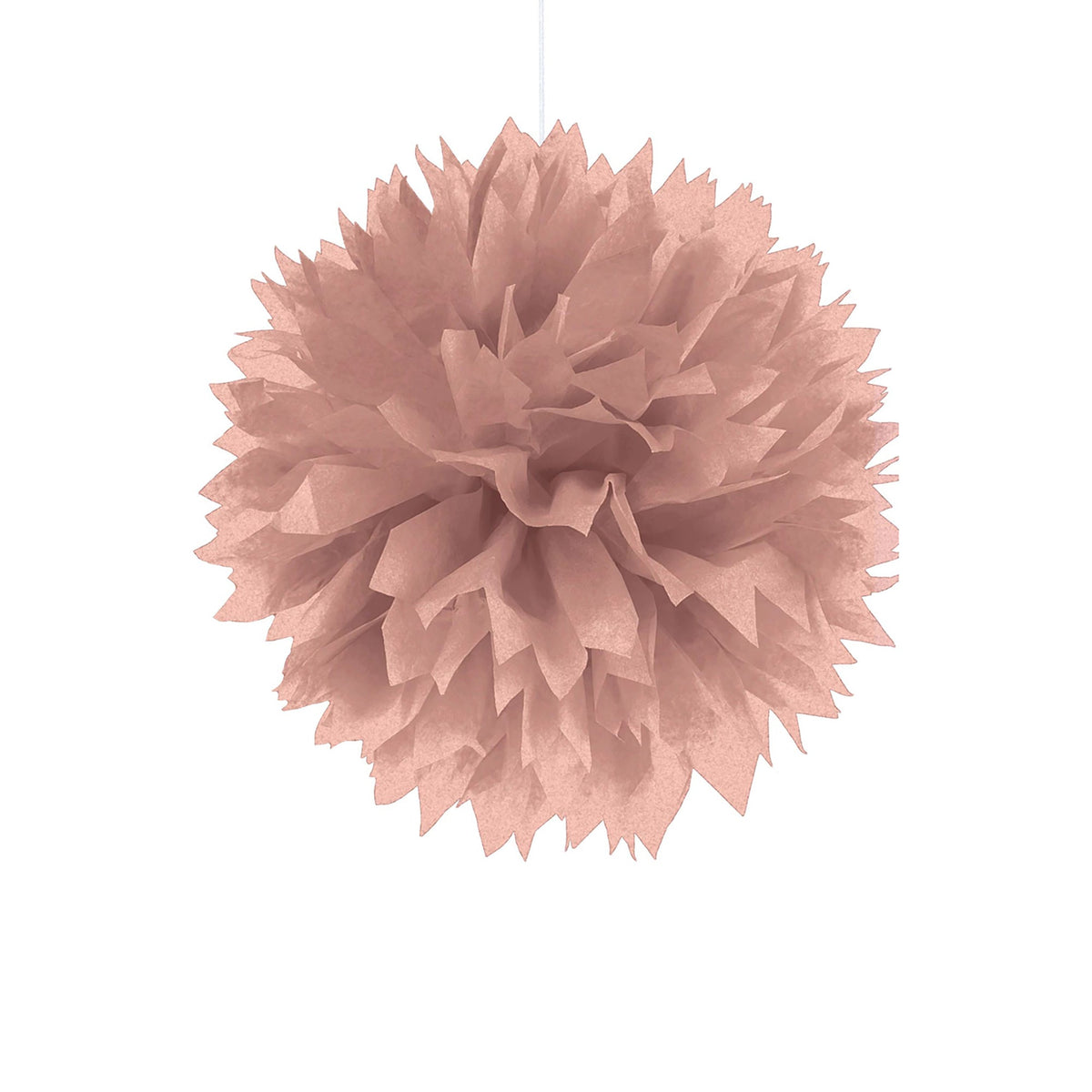 AMSCAN CA Decorations Rose Gold Fluffy Paper Decoration, 16 Inches, 3 Count