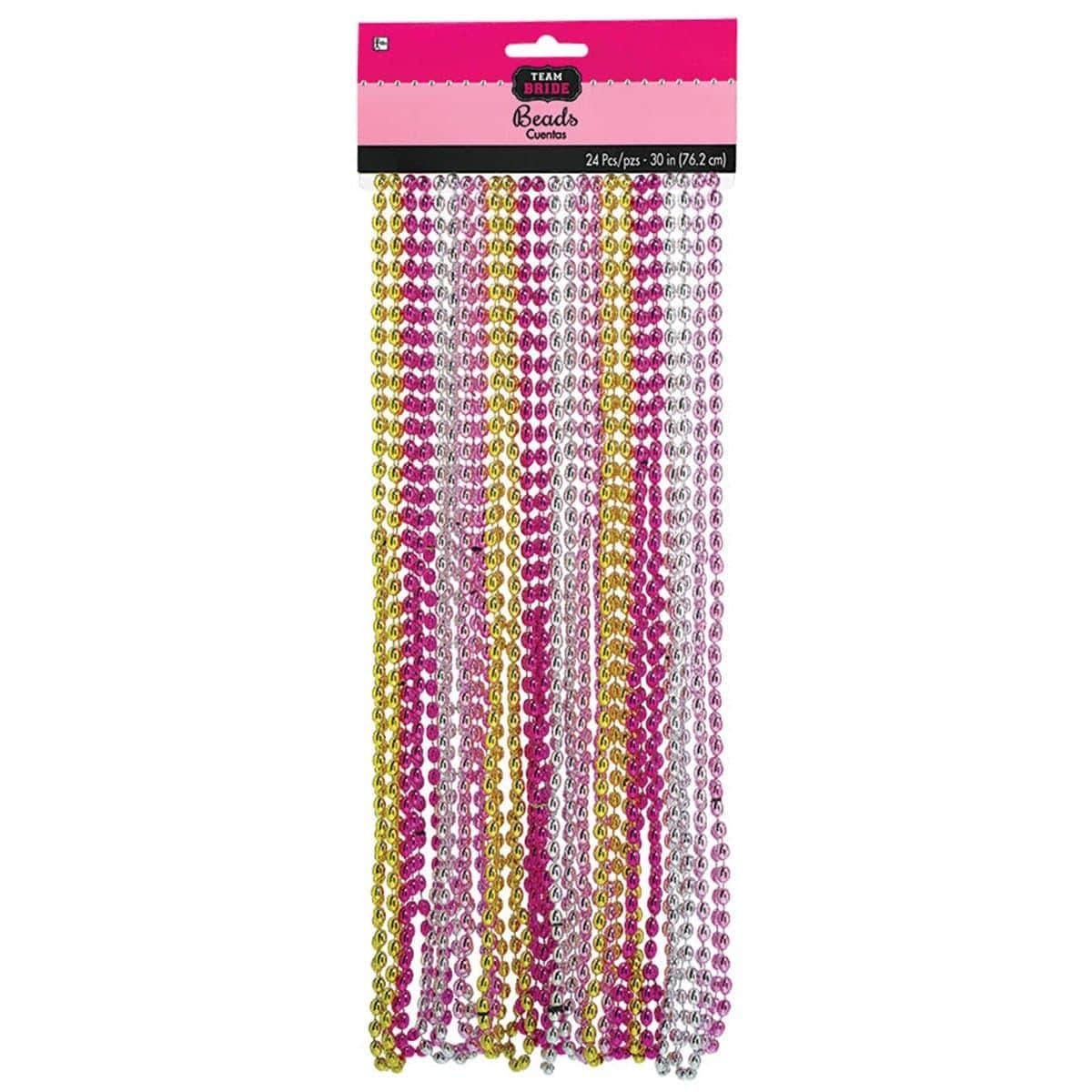 Buy Bachelorette Team Bride beaded necklaces, 24 per package sold at Party Expert