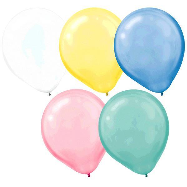Buy Balloons Assorted Pastel Latex Balloons Pearlized, 12 Inches, 72 Count sold at Party Expert