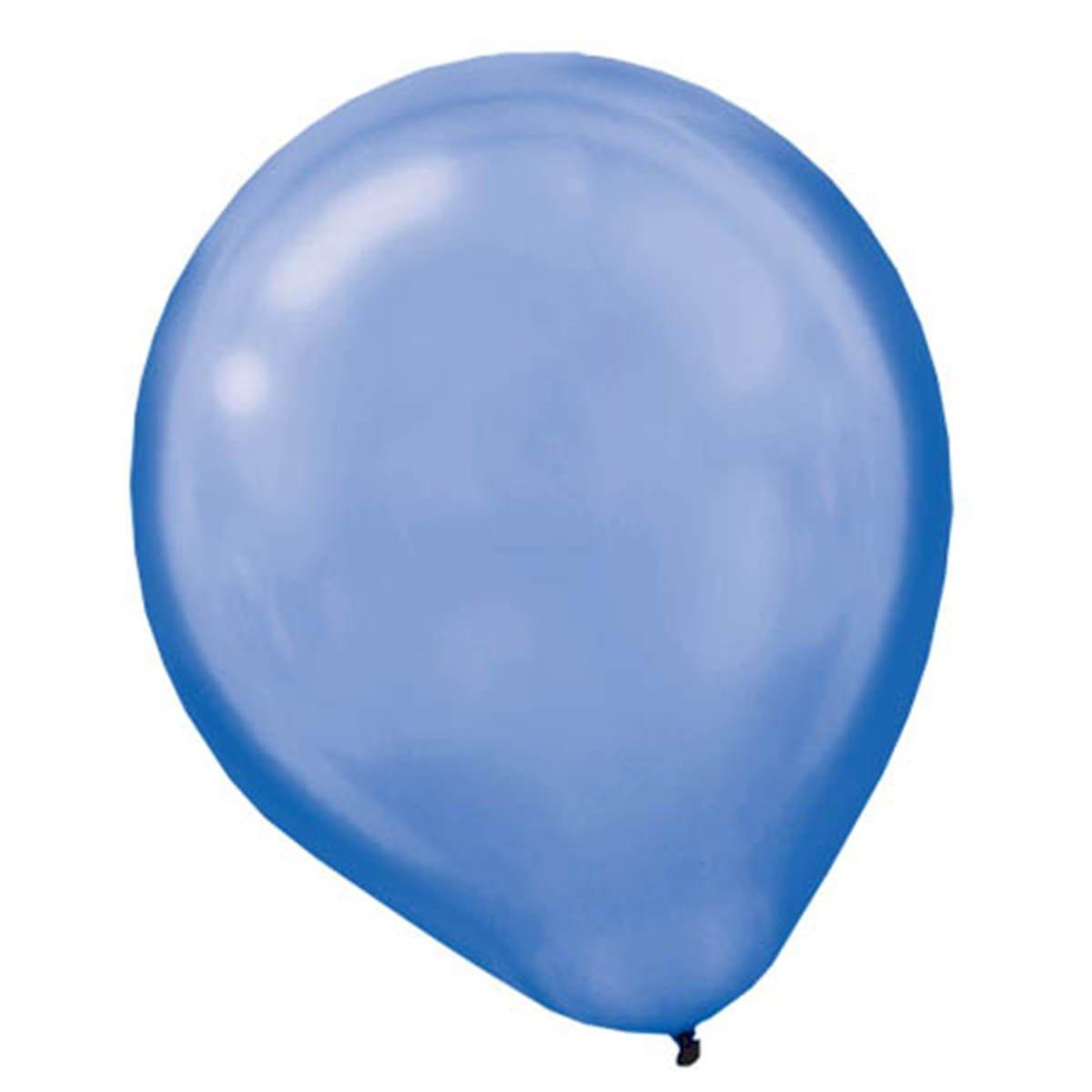 Buy Balloons Bright Blue Latex Balloons Pearlized, 12 Inches, 72 Count sold at Party Expert