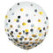 Buy Balloons Latex Balloons With Black, Silver and Gold Confetti, 24 Inches, 2 Count sold at Party Expert