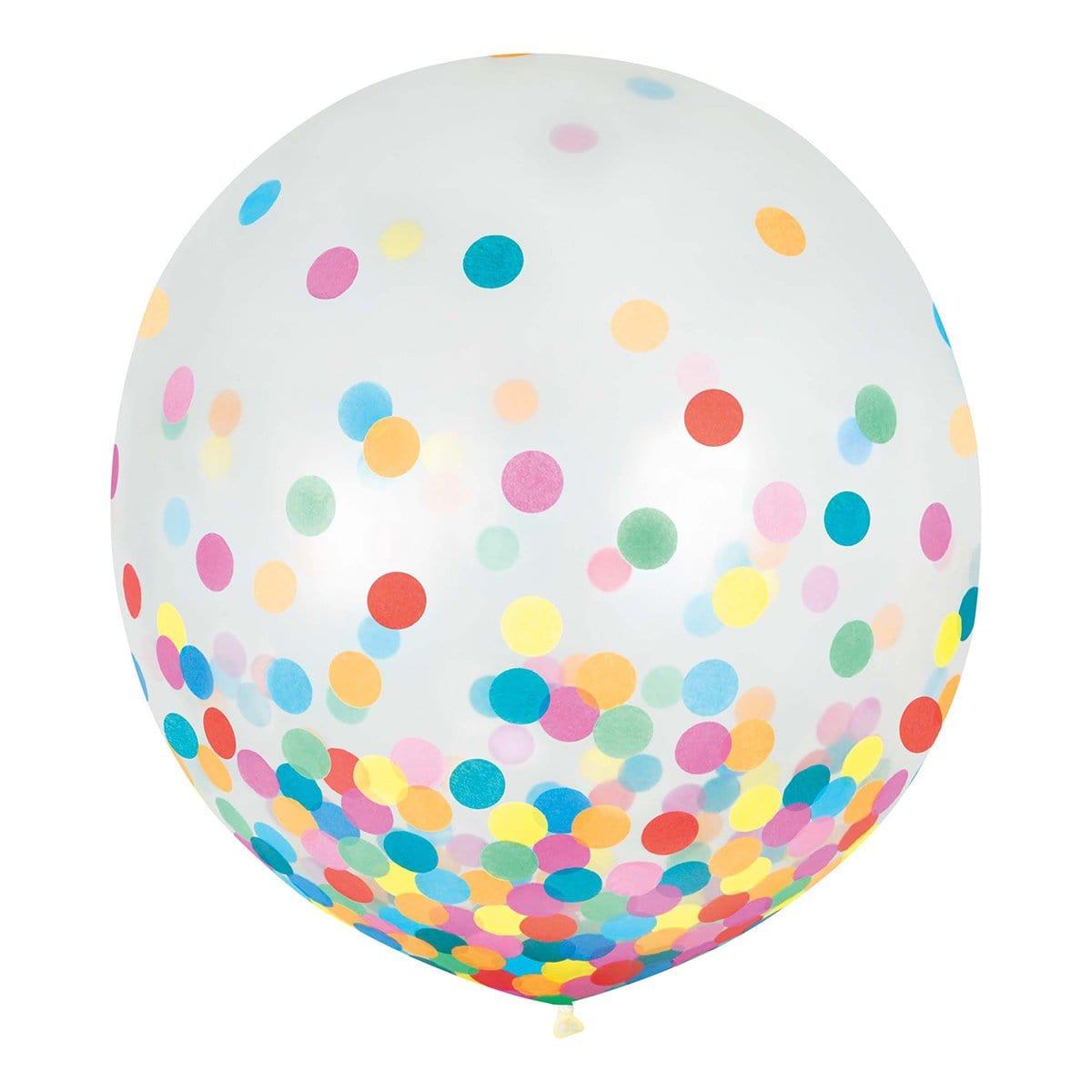 Buy Balloons Latex Balloons With Multicolor Confetti, 24 Inches, 2 Count sold at Party Expert
