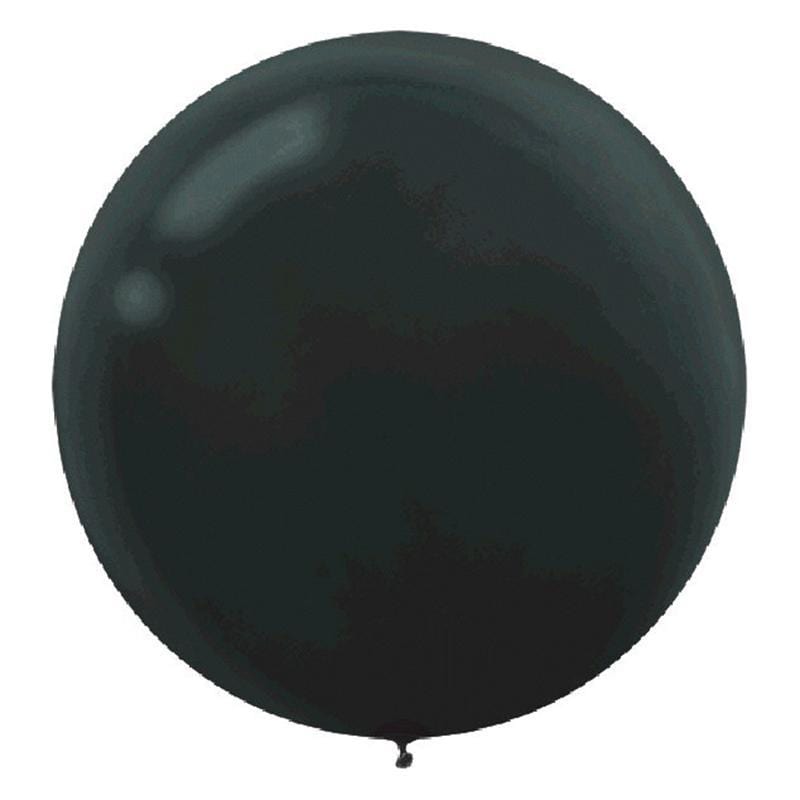 Buy Balloons Round Black Latex Balloons, 24 Inches, 4 Count sold at Party Expert