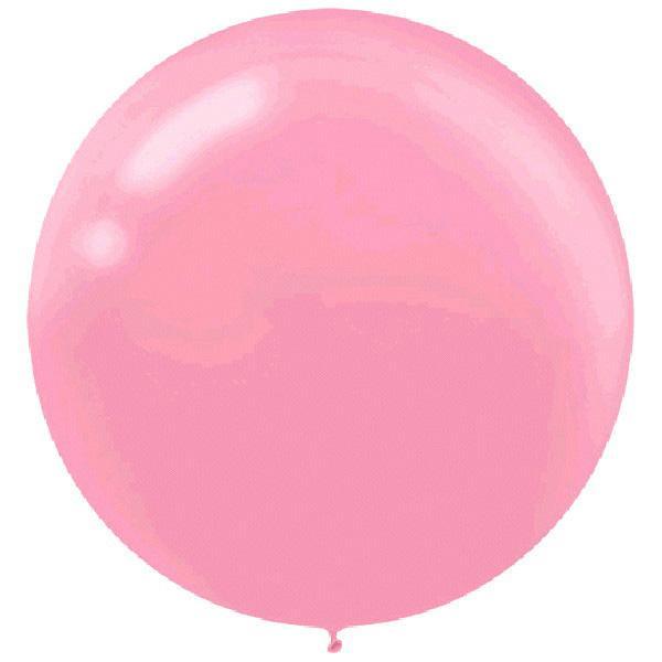 Buy Balloons Round Pink Latex Balloons, 24 Inches, 4 Count sold at Party Expert