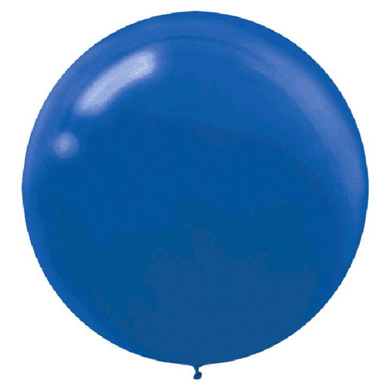 Buy Balloons Round Royal Blue Latex Balloons, 24 Inches, 4 Count sold at Party Expert