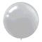 Buy Balloons Round Silver Latex Balloons, 24 Inches, 4 Count sold at Party Expert