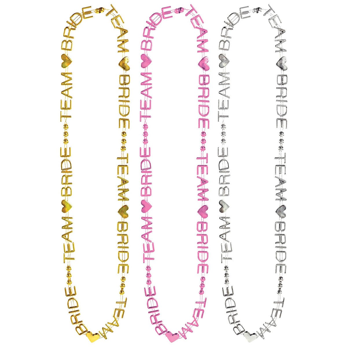 AMSCAN CA Bridal Shower Bridal Shower Bead Necklaces, Luxurious Shower Collection, 6 Count 192937324424