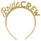 AMSCAN CA Bridal Shower Bridal Shower Bride Crew Headbands, Luxurious Shower Collection, 6 Count 192937323953