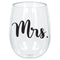 AMSCAN CA Bridal Shower Bridal Shower Clear "Mrs." Wine Glass, Luxurious Shower Collection, 1 Count 192937314746