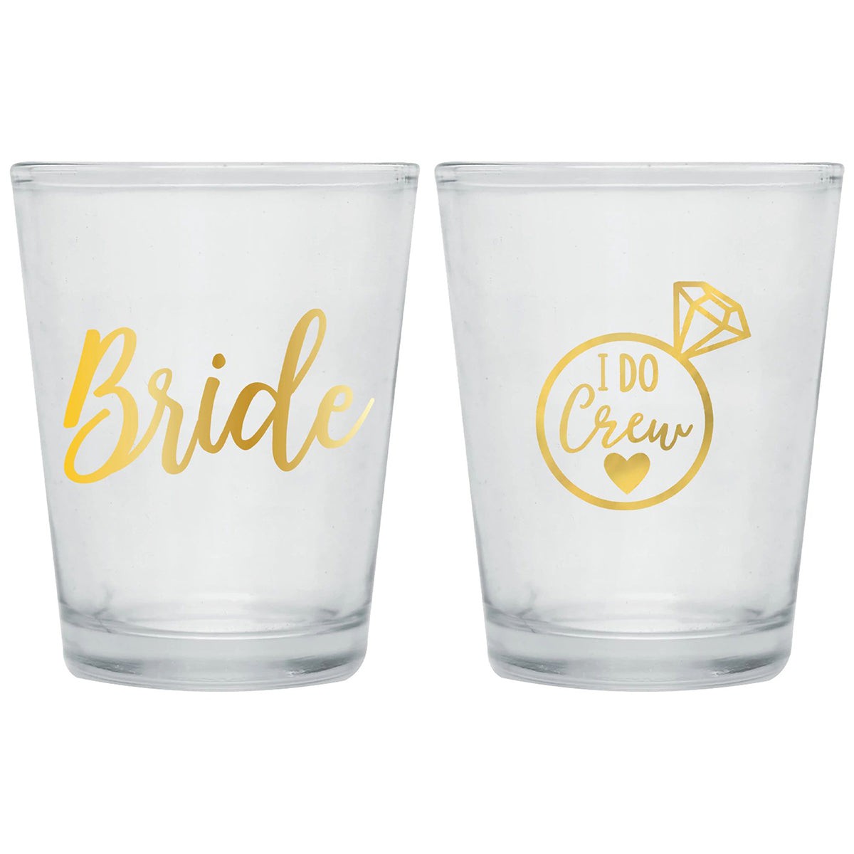 AMSCAN CA Bridal Shower Bridal Shower Clear Shot Glasses, Luxurious Shower Collection, 1.5 oz, 5 Count 192937314777