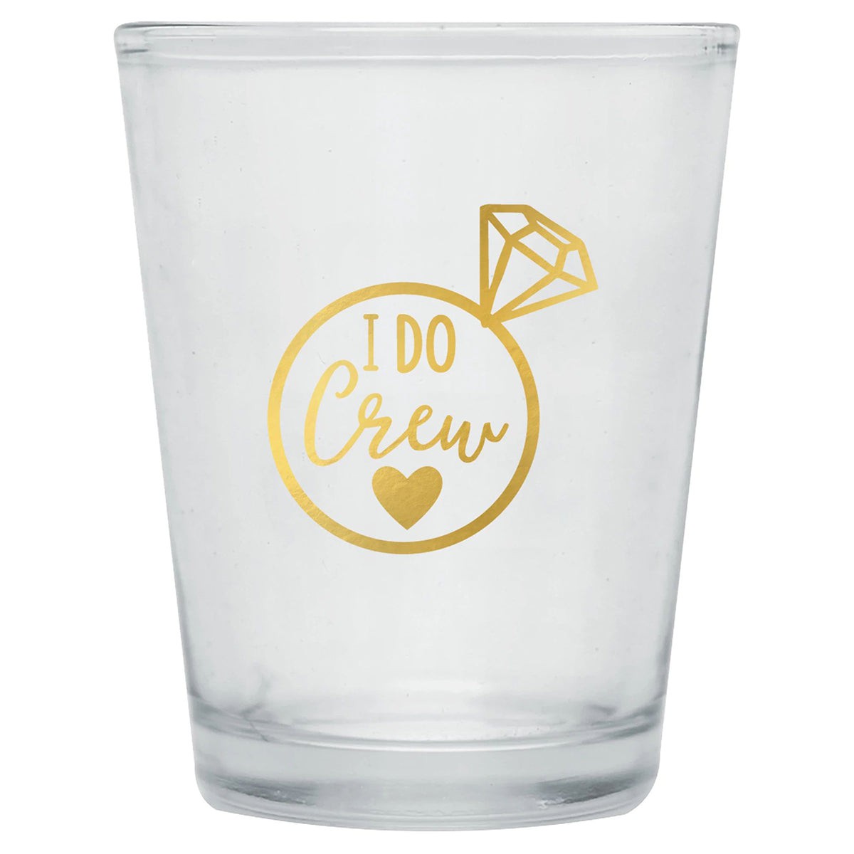 AMSCAN CA Bridal Shower Bridal Shower Clear Shot Glasses, Luxurious Shower Collection, 3 oz, 1 Count 192937314784