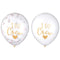 AMSCAN CA Bridal Shower Bridal Shower Iridescent White Confetti Latex Balloons, Luxurious Shower Collection, 12 Inches, 6 Count 192937325179