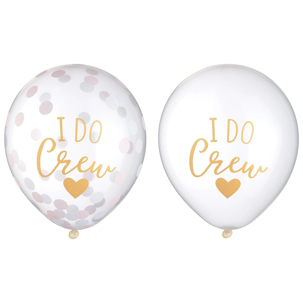 AMSCAN CA Bridal Shower Bridal Shower Iridescent White Confetti Latex Balloons, Luxurious Shower Collection, 12 Inches, 6 Count 192937325179