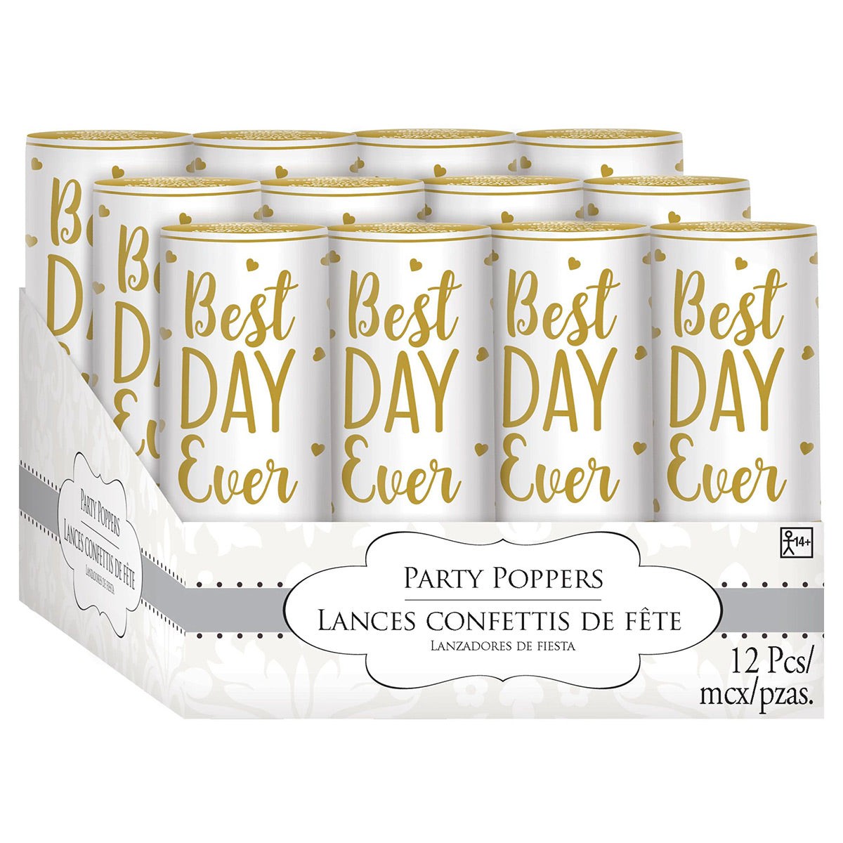 AMSCAN CA Bridal Shower Bridal Shower Party Poppers, Luxurious Shower Collection 192937314906