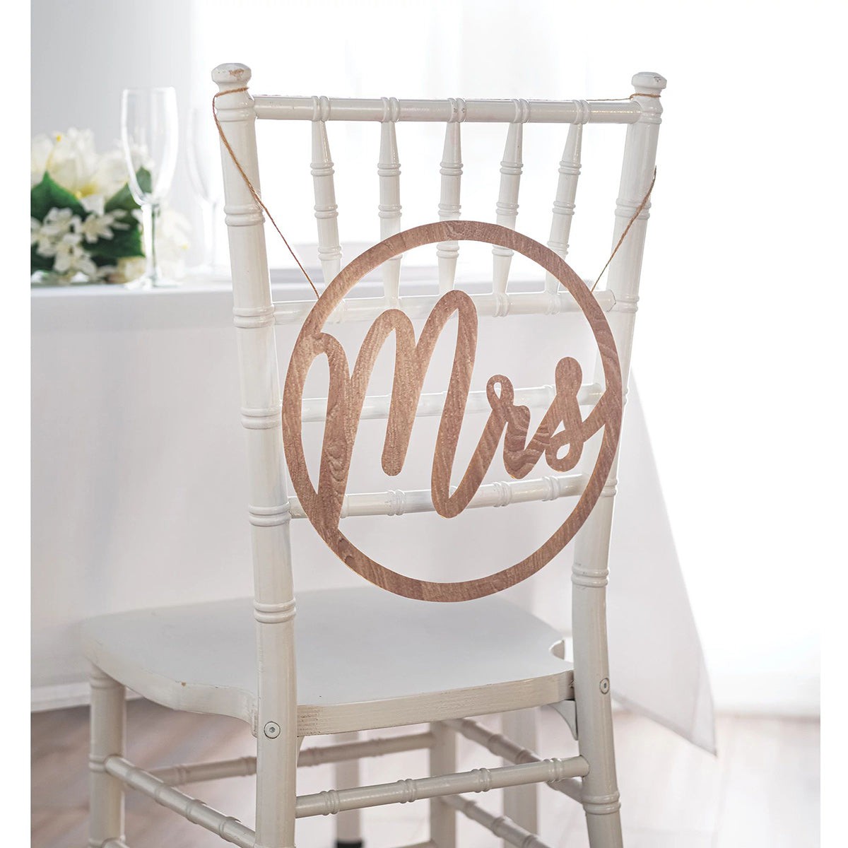 AMSCAN CA Bridal Shower Bridal Shower Rose Gold "Mrs." Chair Sign, Luxurious Shower Collection 192937314876