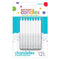 Buy Cake Supplies Birthday Candle 12/pkg - Glitter Silver/White sold at Party Expert