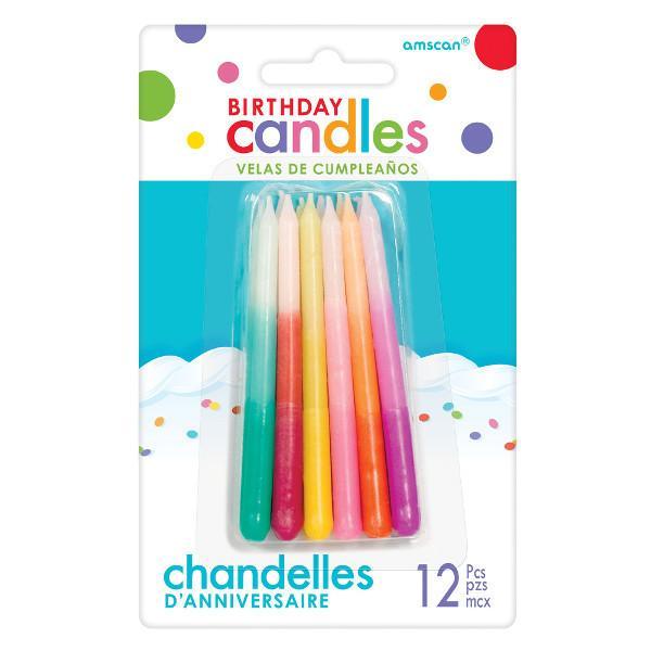 Buy Cake Supplies Birthday Candle 12/pkg - Multicolor sold at Party Expert