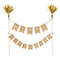 Buy Cake Supplies Cake Picks Happy Birthday - Gold sold at Party Expert