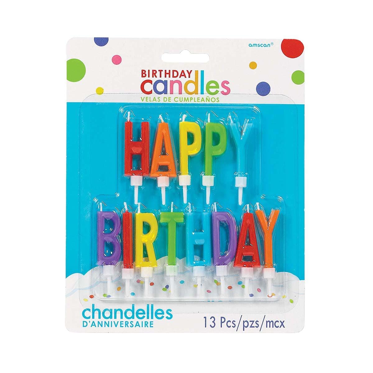 Buy Cake Supplies Candles Happy bday Letter - Primary sold at Party Expert